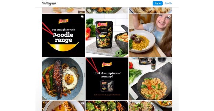 Amoy brand user engagement on instagram