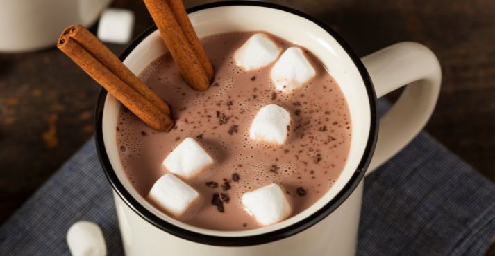Cacao powder in hot chocolate