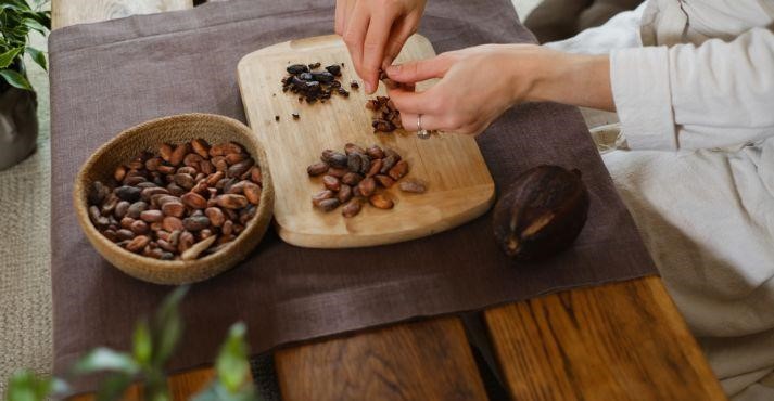 Hands-on-process-of-processing-cacao-beans