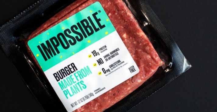 Impossible Foods burger made from plants
